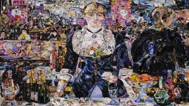 Vik Muniz détourne des oeuvres d’art avec des magazines jaunis