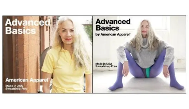 American Apparel sort une campagne Mamie-cheveux-blancs