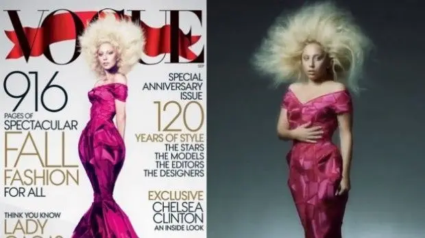 Gaga Grossièrement Photoshopée Par Vogue