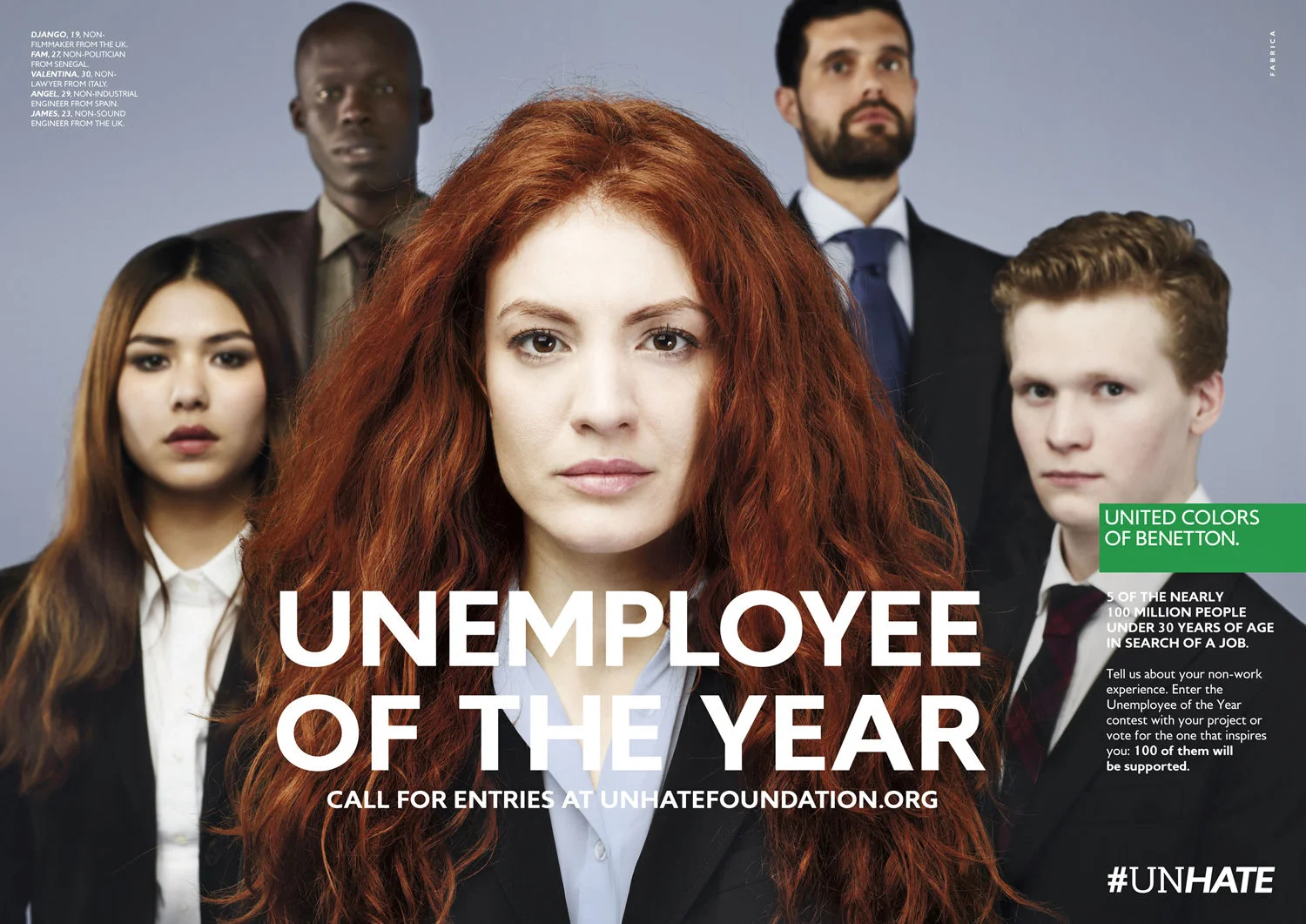Unemployee of the year : la nouvelle campagne choc de Benetton