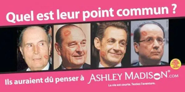 Ashley Madison: Les Présidents français pris en flagrant délit d’adultère