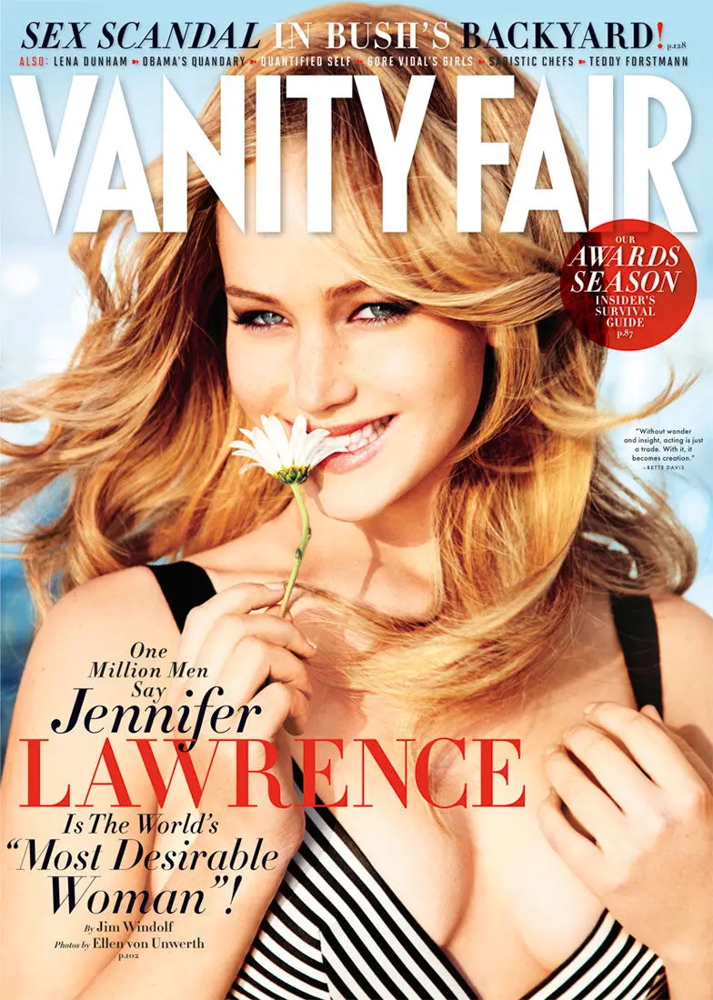 Edito : Jennifer Lawrence pour Vanity Fair de février
