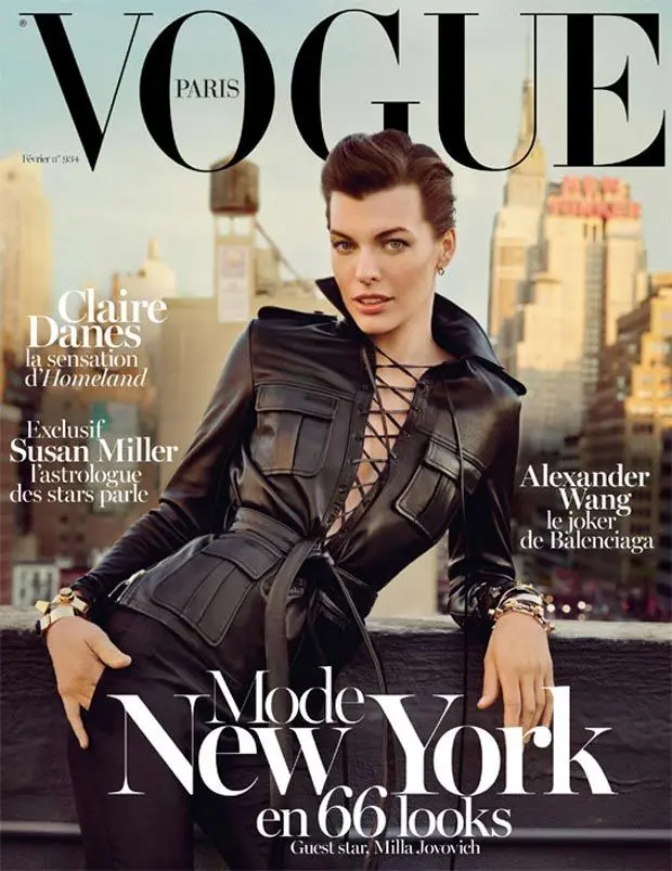 Milla Jovovich fait la cover de Vogue en Saint-Laurent