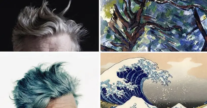 Les cheveux de David Lynch associés à des peintures classiques par un artiste