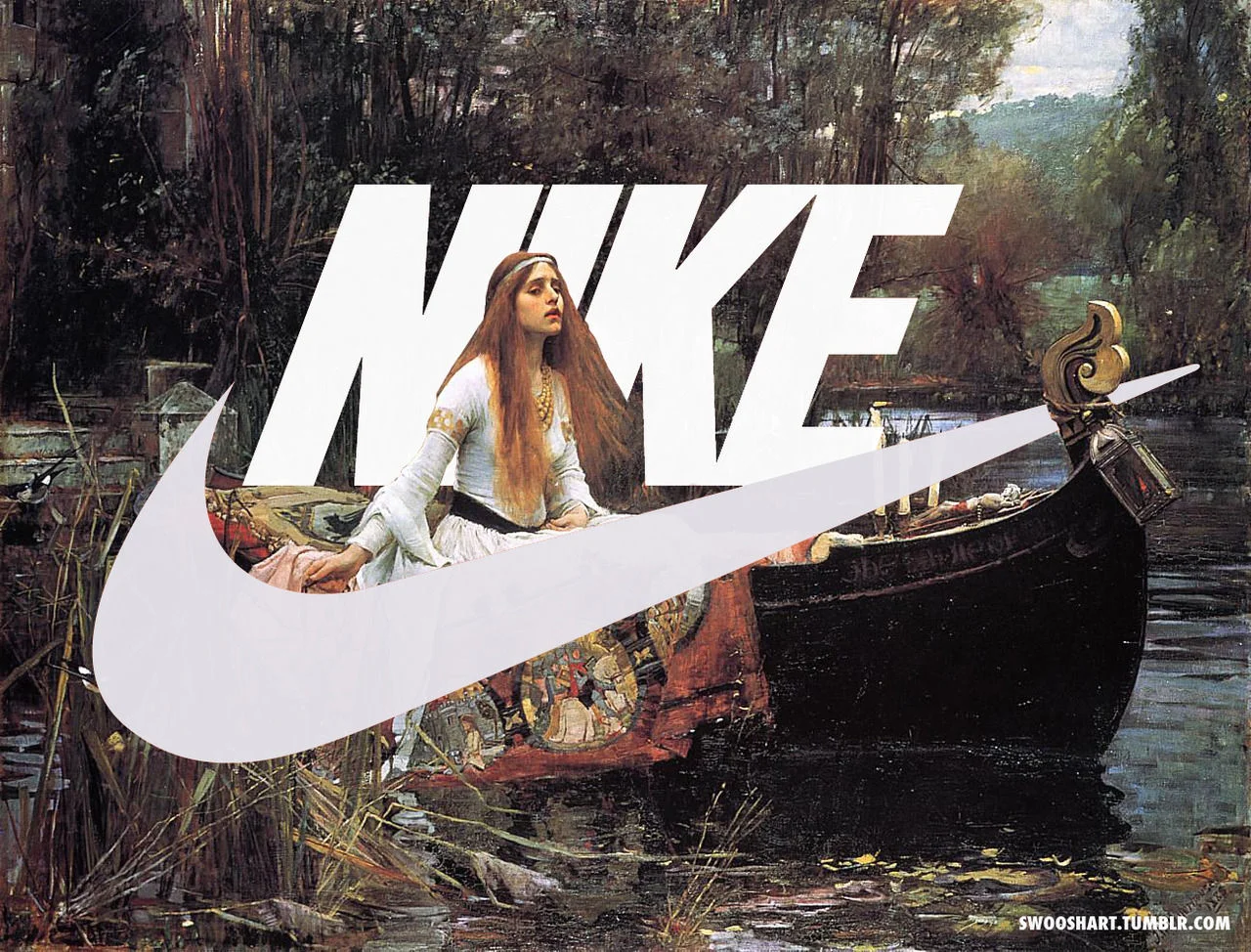 Rencontre entre des œuvres d’art et le Swoosh du logo Nike