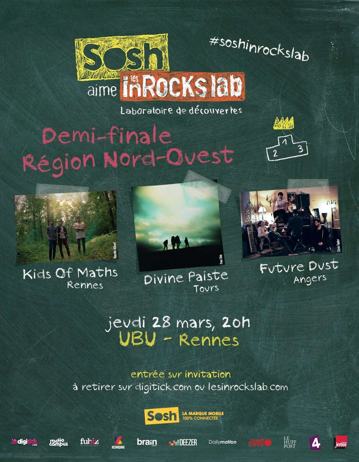 Concours : Demi-finale région Nord-Ouest des inRocks Lab à l’Ubu – Rennes le 28 mars