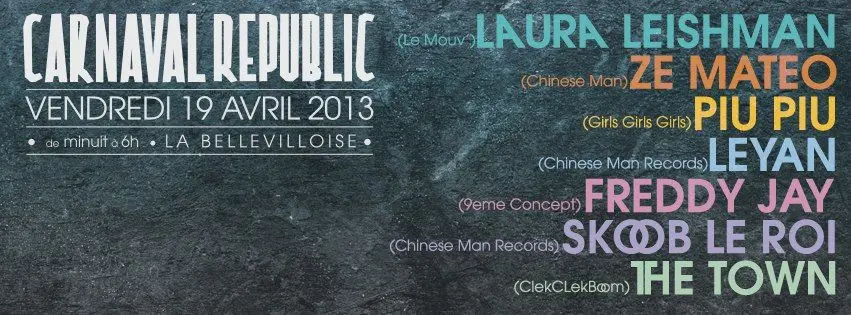 Concours : Carnaval Republic à La Bellevilloise le 19 avril