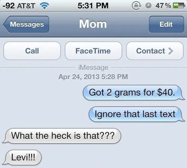 “Got 2 grams for $40” : le SMS qui provoque les parents
