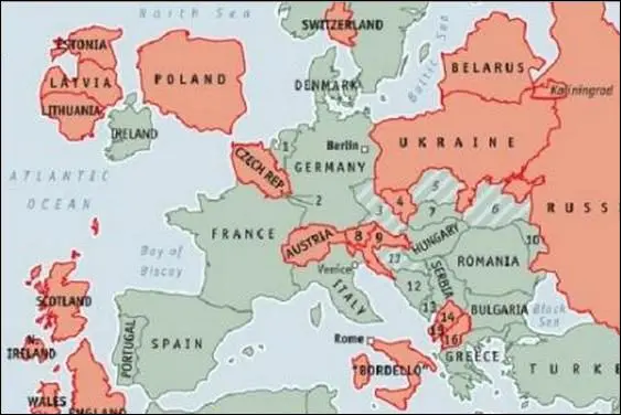 Trip : The Economist redessine l’Europe à sa sauce