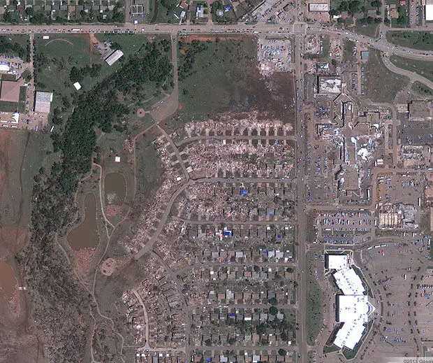 Avant / après : les dégâts de la tornade dans l’Oklahoma
