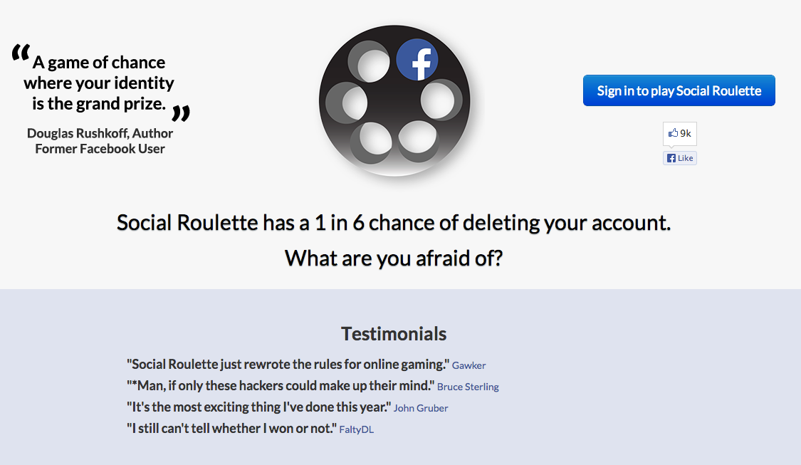 Social Roulette : l’application supprimée par Facebook