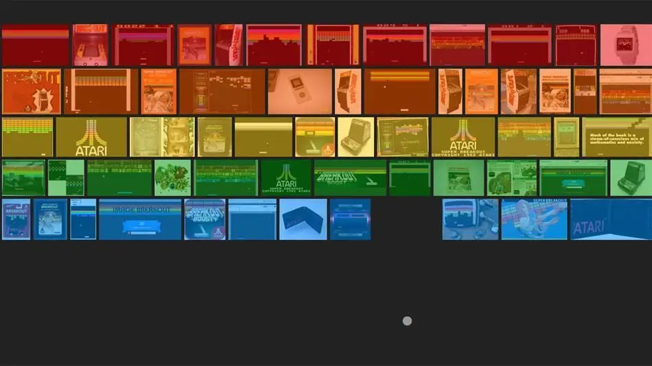 Le jeu d’Atari Breakout sur Google Image