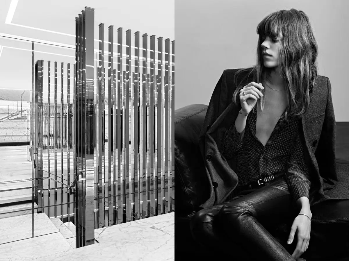 Freja Beha x Saint-Laurent Paris : Le feu et la glace