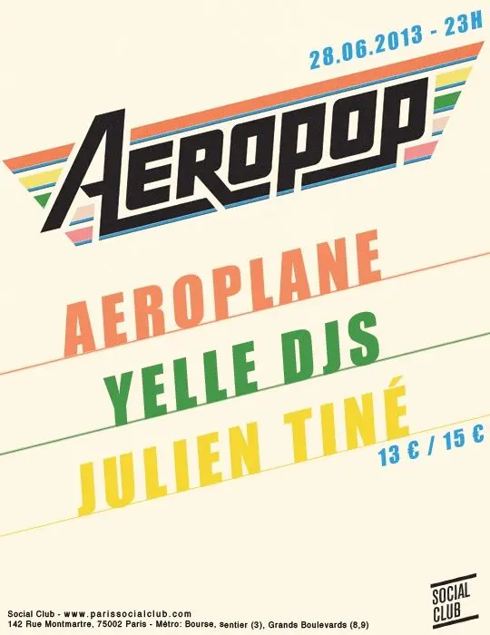 Concours : Aeropop au Social Club le 28 juin