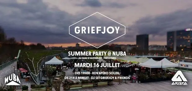 Concours : Griefjoy au Nüba le 16 juillet