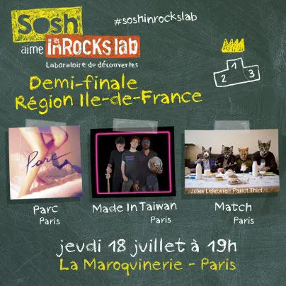 Concours : Demi-finale Île-De-France des Inrocks Lab le 18 juillet