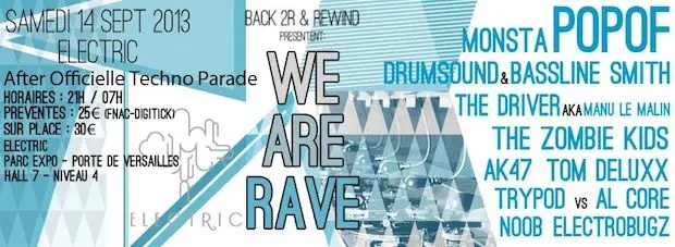 Concours : We Are Rave, la soirée officielle de la Techno Parade le 14 septembre