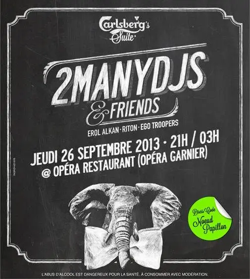 Concours : Carlsberg’ Suite – 2MANYDJS & FRIENDS le 26 septembre