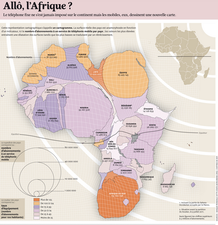 Cartographie du téléphone portable en Afrique
