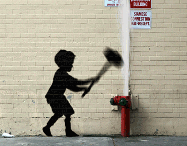 Les oeuvres de Banksy en gifs animés