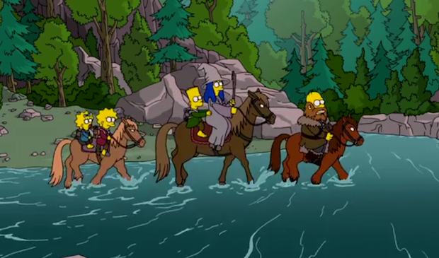 Video : les Simpsons détournent l’univers du Hobbit de Peter Jackson