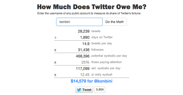 Et vous, combien Twitter vous doit ?