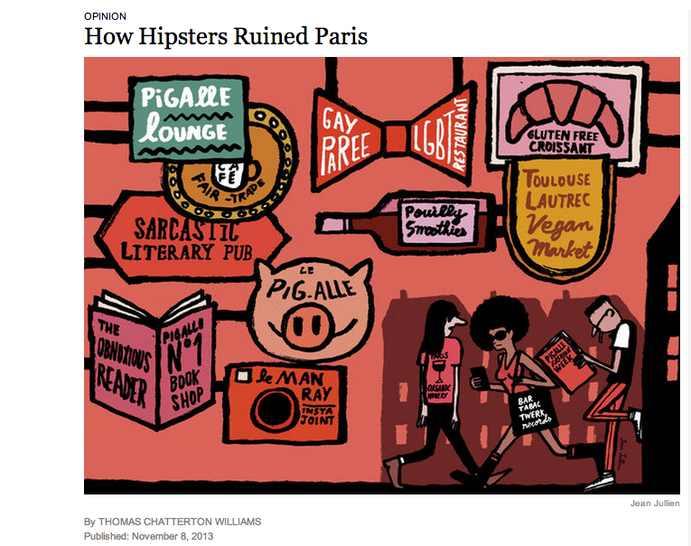 “Comment les hipsters ont ruiné Paris”