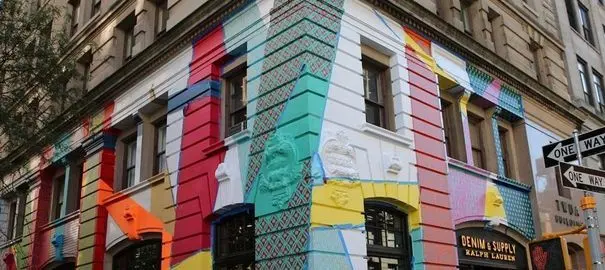 Un flagship Ralph Lauren relooké façon street-art