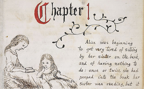 Lisez en ligne le manuscrit original d’Alice au pays des merveilles