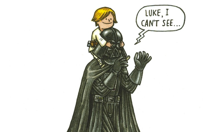 En images : et si Dark Vador avait élevé Luke Skywalker ?