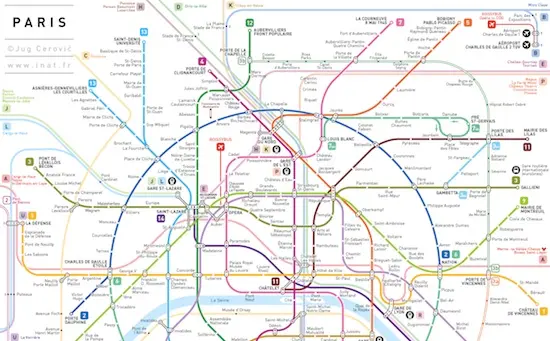 De Paris à New York, les plans de métro simplifiés de Jug Cerovic
