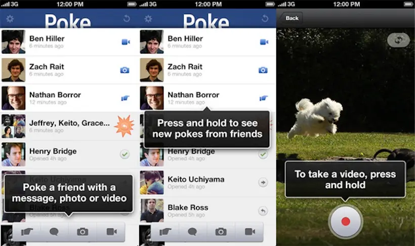 Facebook : les applications Poke et Camera, c’est fini