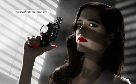 Sin City 2 : l’affiche d’Eva Green avant puis après la censure