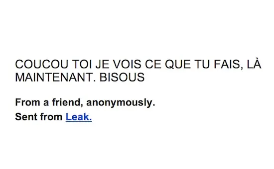 Leak, la messagerie qui permet de flirter anonymement