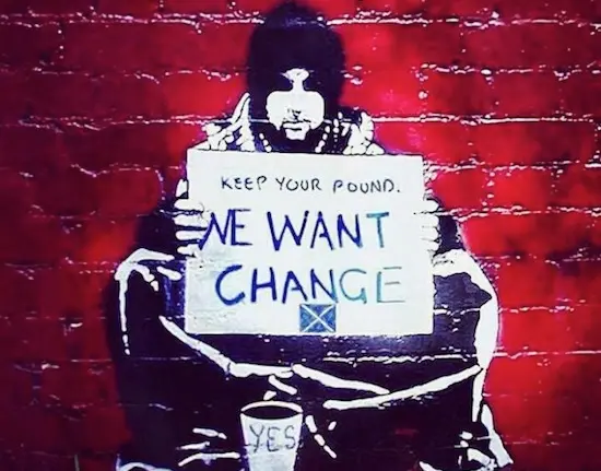 Les indépendantistes écossais détournent Banksy pour encourager le “Oui”