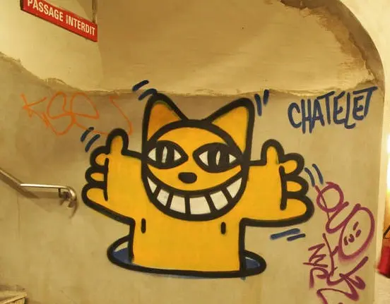 Le street-artist Monsieur Chat poursuivi par la RATP