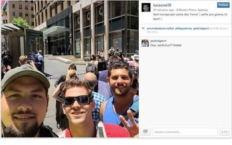 Sydney : prendre un selfie pendant une prise d’otage, c’est tendance