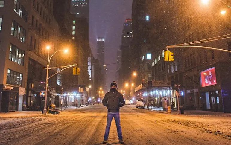 En images : New York, ville fantôme sous la neige