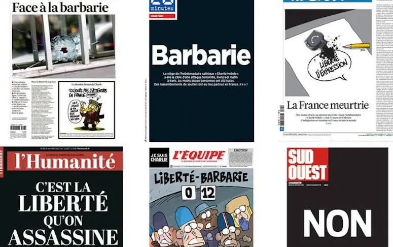En images : la presse du monde entier rend hommage à Charlie Hebdo