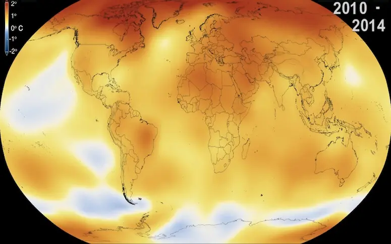 Vidéo : 134 ans de réchauffement climatique illustrés en 30 secondes