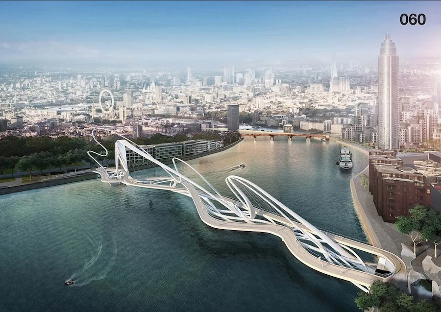 En images : à Londres, le prochain pont de la Tamise vient du futur
