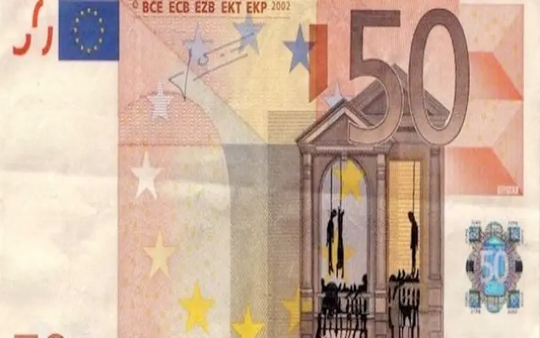 Grèce : un artiste détourne des billets de banque pour dénoncer la situation de son pays