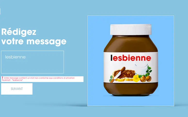 “Huile”, “Lesbienne”, “Musulman” : ces mots interdits par Nutella