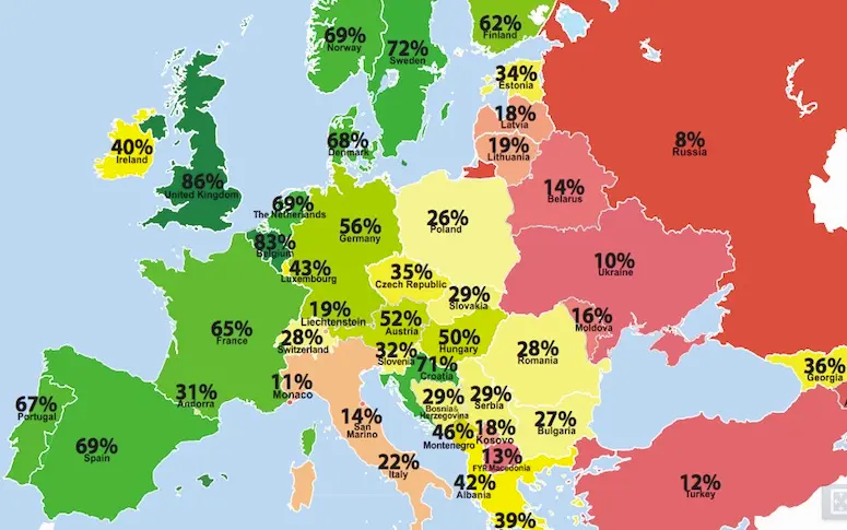 Carte : un bilan en demi-teinte pour les droits des LGBTI en Europe