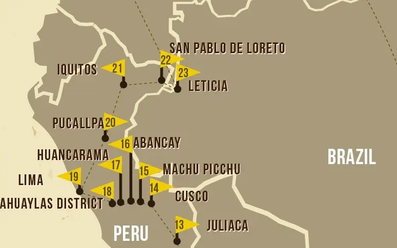 Grâce à cette carte, partez sur les pas du Che en Amérique du Sud