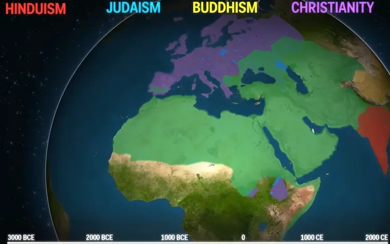 Vidéo : voilà comment les religions se sont diffusées à travers le monde