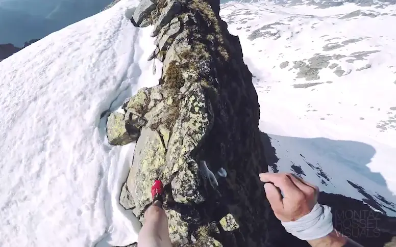 Vidéo : cet homme qui court dans les Alpes va vous donner le vertige