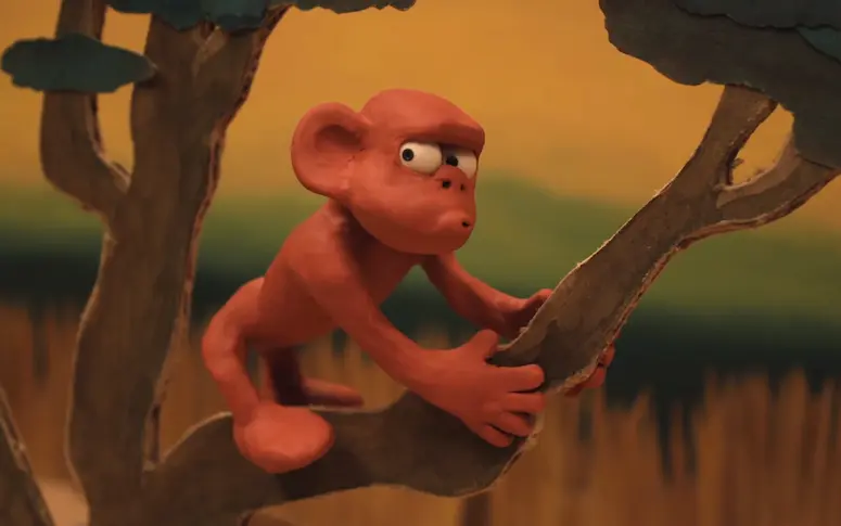 Court métrage : l’évolution de l’homme résumée par un singe en pâte à modeler