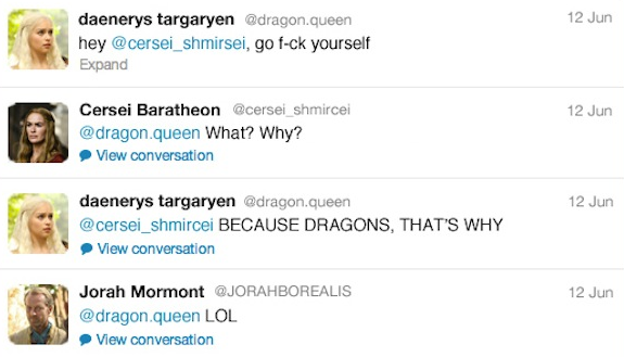 Et si les personnages de Game of Thrones avaient Twitter ?