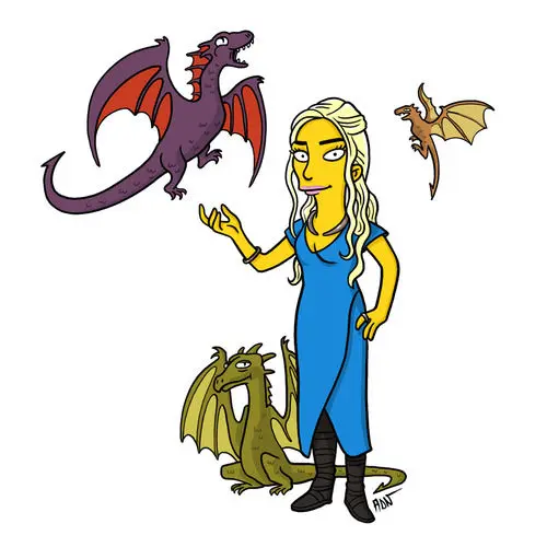 Les personnages de Game of Thrones simpsonisés